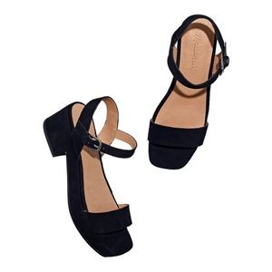 Madewell The Lina Platform Sandal in Suede